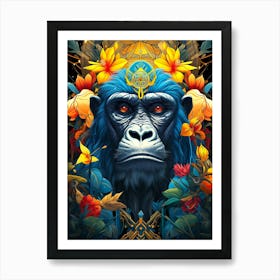 Gorilla Head Art Print