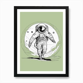 Astronaut In Space 4 Art Print