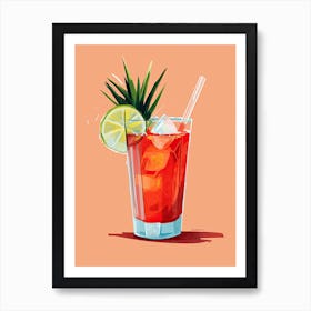 Cocktail Vintage Velvet Vibes Art Print