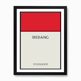 Bredäng Stockholm Art Print