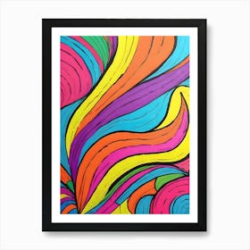 Psychedelic Swirls -Reimagined Art Print