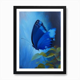 Holly Blue Butterfly Oil Painting 1 Art Print