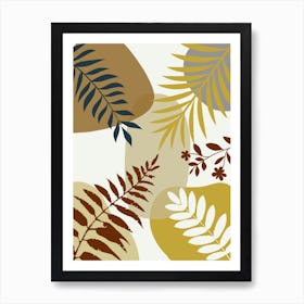 Abstract Fern Leaves 2 Art Print