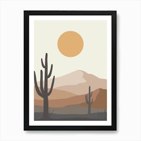 Cactus In The Desert 58 Art Print