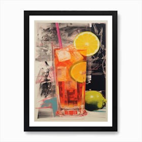 Cocktail Collage Inspired 2 Art Print