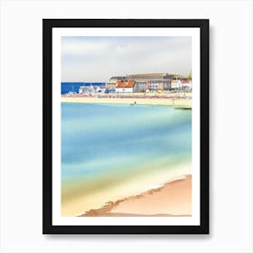 Weymouth Beach, Dorset Watercolour Art Print