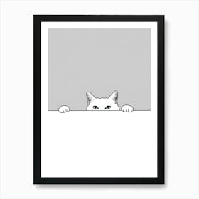 Cat Peeking Poster