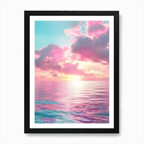 Sunset Over The Ocean 2 Art Print