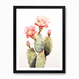 Notocactus Cactus Watercolour Drawing 1 Art Print