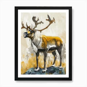 Caribou Precisionist Illustration 1 Art Print
