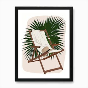 Beach Chair Art Print