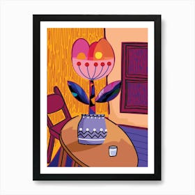 Flower In A Vase Modern Art Print