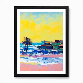 Plage De Gigaro, Saint Tropez, France Bright Abstract Art Print