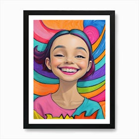 Portrait Of A Girl-Reimagined 2 Art Print