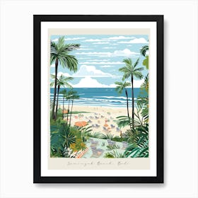 Poster Of Seminyak Beach, Bali, Indonesia, Matisse And Rousseau Style 1 Art Print