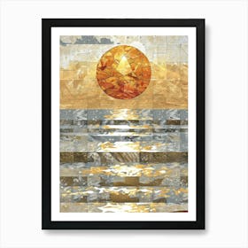 Sunset At The Beach 48 Art Print