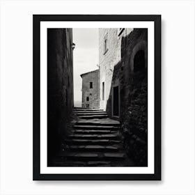 Volterra, Italy,  Black And White Analogue Photography  3 Art Print