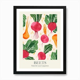 Marche Aux Legumes Beets Summer Illustration 4 Art Print