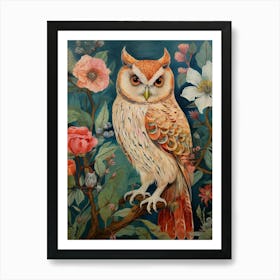 Eastern Screech Owl 3 Detailed Bird Painting Art Print