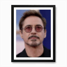 Robert Downey Jr In Style Dots Art Print