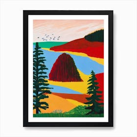 Olympic National Park 1 United States Of America Abstract Colourful Art Print