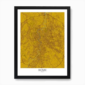 Rome Yellow Blue Art Print