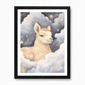 Sleeping Baby Alpaca 1 Art Print