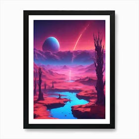 Space Landscape 1 Art Print