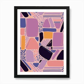 Playful Color Blocks Art Print