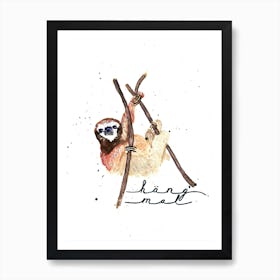 Lazy Sloth Art Print