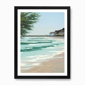 West Wittering Beach, West Sussex Contemporary Illustration 1  Art Print