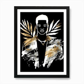 Gold Leaf Man Art Print