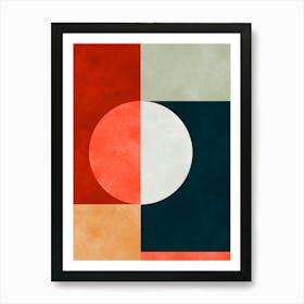 Colorful geometric harmony 3 Art Print