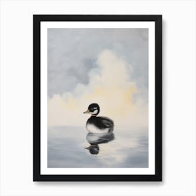 Simple Duckling With The Clouds Art Print