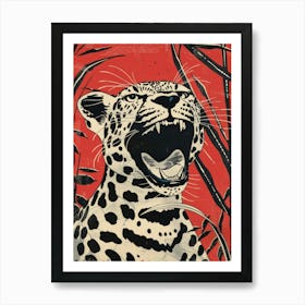 Leopard In The Jungle 33 Art Print