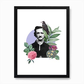 Edgar Poe Collage Art Print