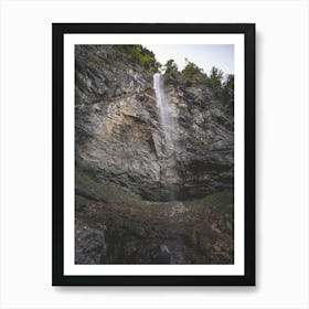 Waterfall In Switzerland Art Print