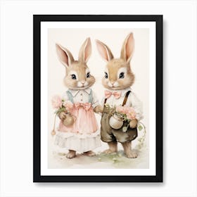 Bunny Couple Art Print