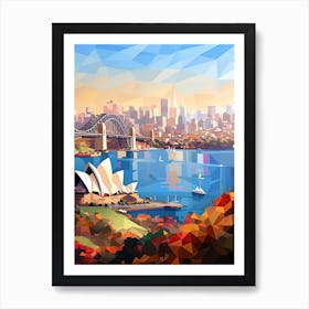 Sydney, Australia, Geometric Illustration 4 Art Print