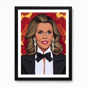 Jane Fonda Illustration Movies Art Print