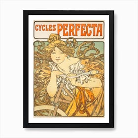 Cycles Perfecta Advert, Alphonse Mucha Art Print