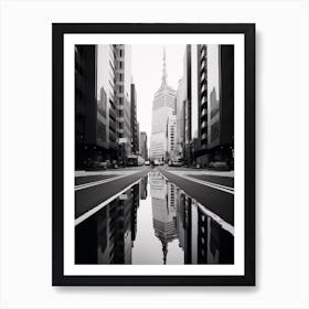 Tokyo, Japan, Black And White Old Photo 3 Art Print