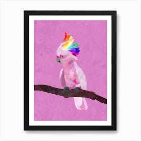 Rainbow Pride Cockatoo Art Print