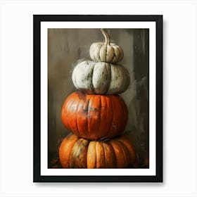 Stack Of Pumpkins Art Print