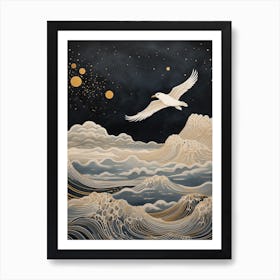 Seagull 2 Gold Detail Painting Art Print