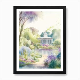 Adelaide Botanic Garden, 2, Australia Pastel Watercolour Art Print