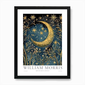 William Morris Art Sun Moon Night Eclipse Morris Exhibition Print Botanical Poster Vintage Art Print