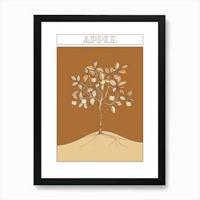 Apple Tree Minimalistic Drawing 4 Poster Art Print