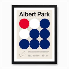 Mid Century Albert Park F1 Art Print