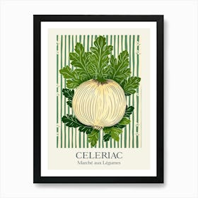 Marche Aux Legumes Celeriac Summer Illustration 6 Art Print